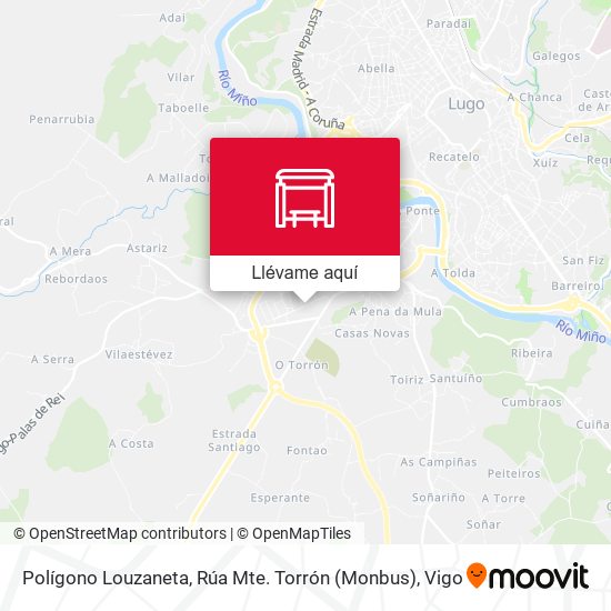 Mapa Polígono Louzaneta, Rúa Mte. Torrón (Monbus)
