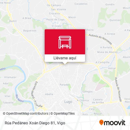 Mapa Rúa Pedáneo Xoán Diego 81