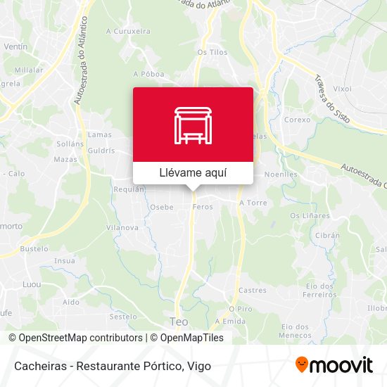 Mapa Cacheiras - Restaurante Pórtico