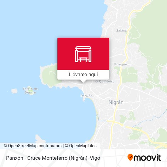 Mapa Panxón - Cruce Monteferro (Nigrán)