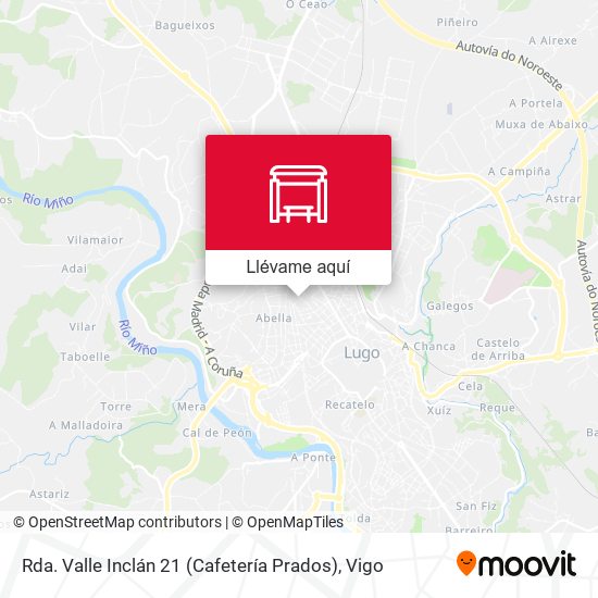 Mapa Rda. Valle Inclán 21 (Cafetería Prados)