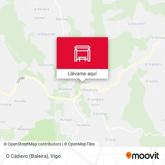 Mapa O Cádavo (Baleira)