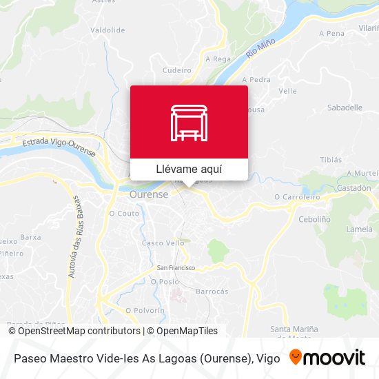 Mapa Paseo Maestro Vide-Ies As Lagoas (Ourense)