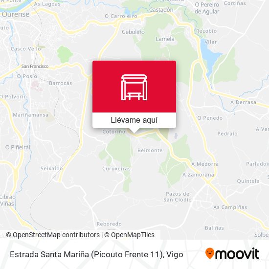 Mapa Estrada Santa Mariña (Picouto Frente 11)
