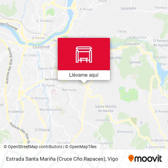 Mapa Estrada Santa Mariña (Cruce Cño.Rapaces)