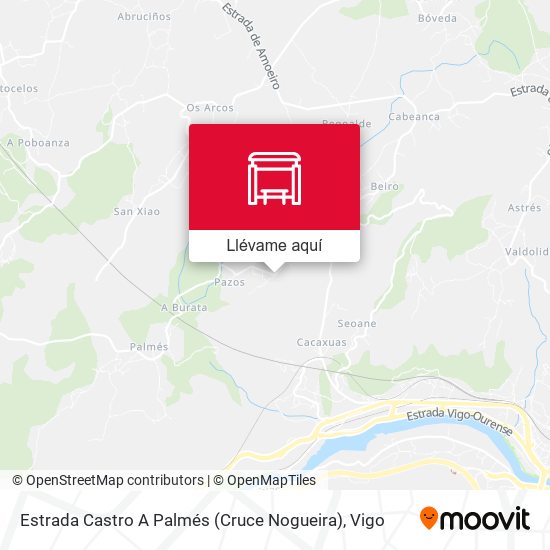 Mapa Estrada Castro A Palmés (Cruce Nogueira)