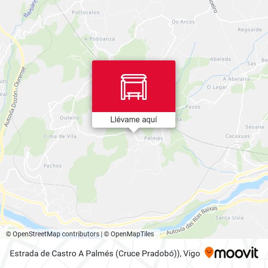 Mapa Estrada de Castro A Palmés (Cruce Pradobó))