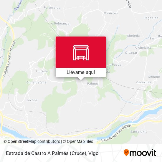 Mapa Estrada de Castro A Palmés (Cruce)