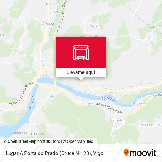 Mapa Lugar A Porta do Prado (Cruce N-120)