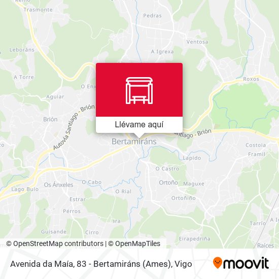 Mapa Avenida da Maía, 83 - Bertamiráns (Ames)
