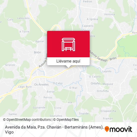 Mapa Avenida da Maía, Pza. Chavián - Bertamiráns (Ames)