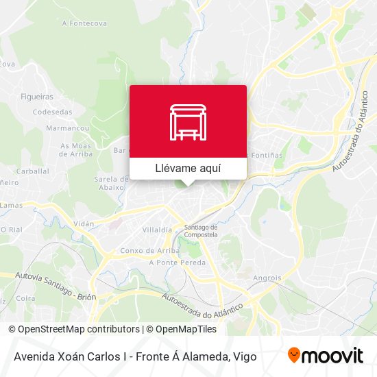 Mapa Avenida Xoán Carlos I - Fronte Á Alameda