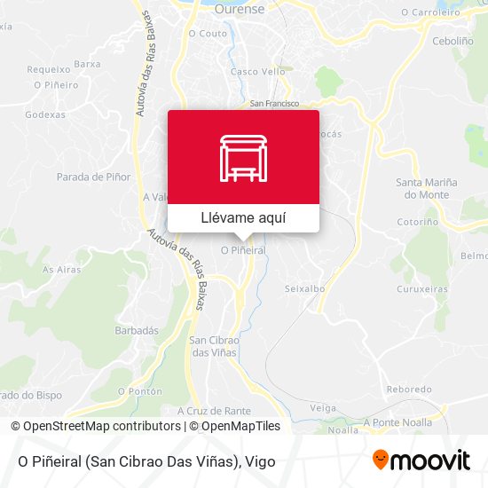 Mapa O Piñeiral (San Cibrao Das Viñas)