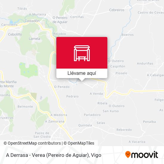 Mapa A Derrasa - Verea (Pereiro de Aguiar)