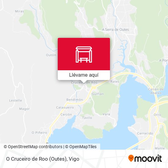 Mapa O Cruceiro de Roo (Outes)