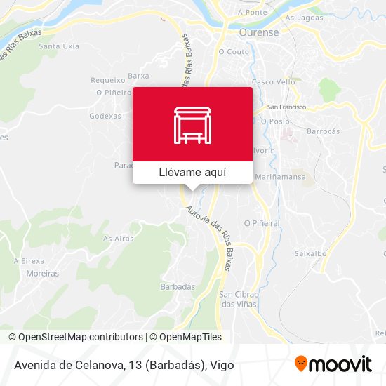 Mapa Avenida de Celanova, 13 (Barbadás)