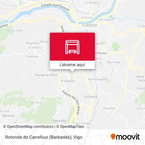 Mapa Rotonda do Carrefour (Barbadás)