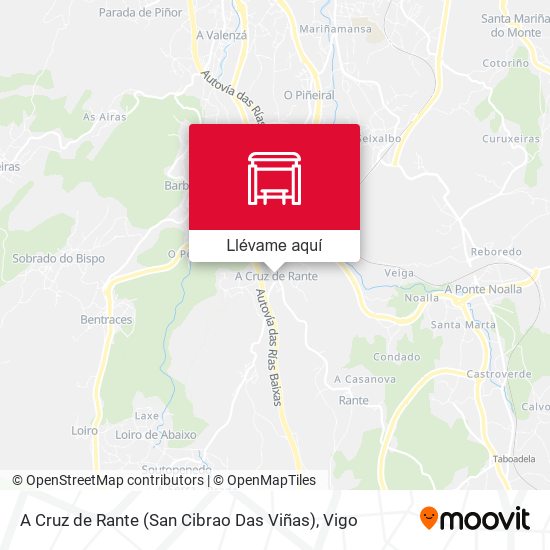 Mapa A Cruz de Rante (San Cibrao Das Viñas)