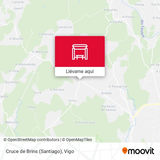 Mapa Cruce de Brins (Santiago)