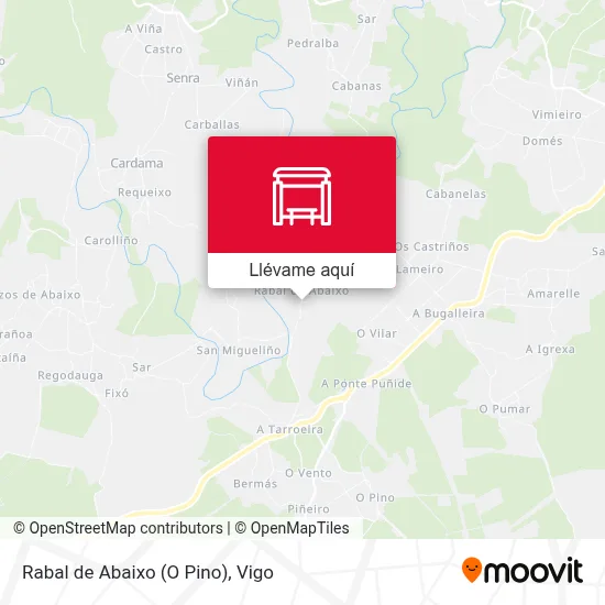 Mapa Rabal de Abaixo (O Pino)