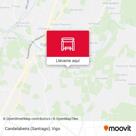 Mapa Candelabeira (Santiago)