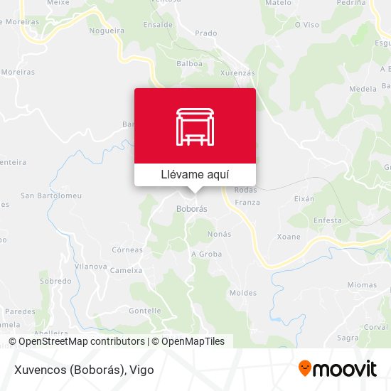 Mapa Xuvencos (Boborás)