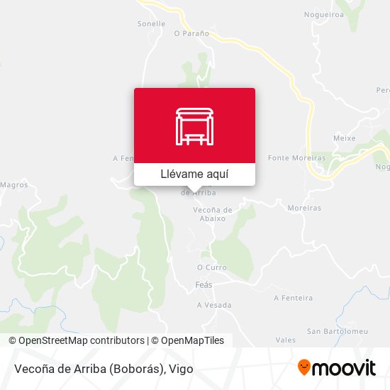 Mapa Vecoña de Arriba (Boborás)