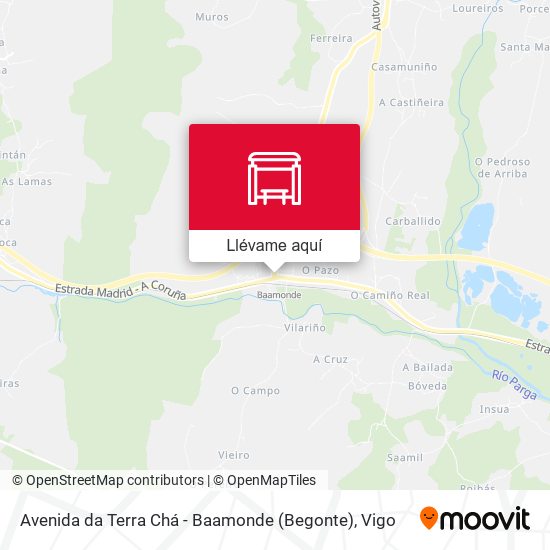 Mapa Avenida da Terra Chá - Baamonde (Begonte)