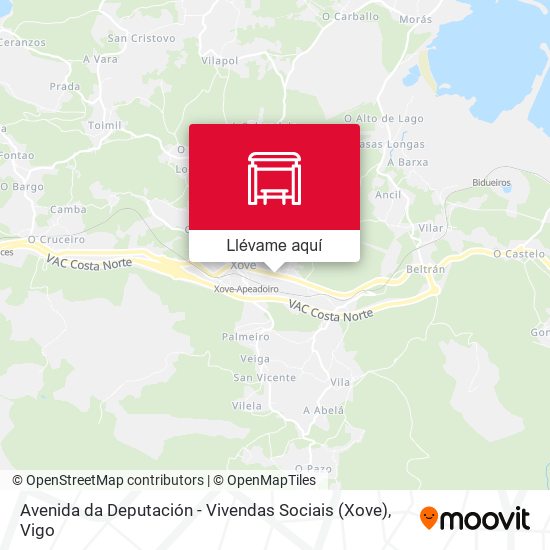 Mapa Avenida da Deputación - Vivendas Sociais (Xove)