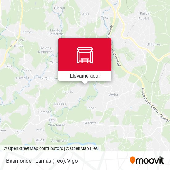 Mapa Baamonde - Lamas (Teo)