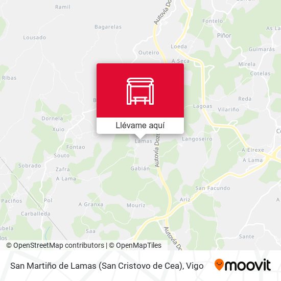 Mapa San Martiño de Lamas (San Cristovo de Cea)