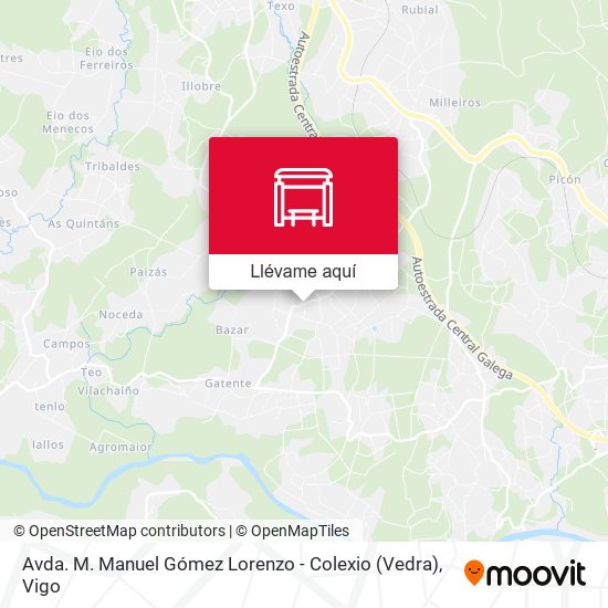 Mapa Avda. M. Manuel Gómez Lorenzo - Colexio (Vedra)