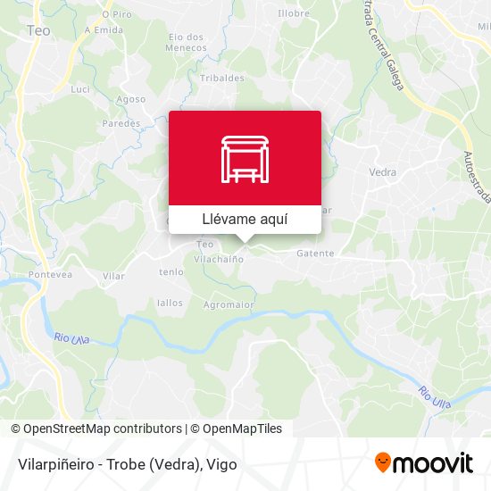 Mapa Vilarpiñeiro - Trobe (Vedra)