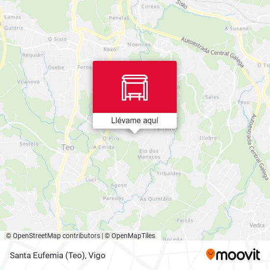 Mapa Santa Eufemia (Teo)