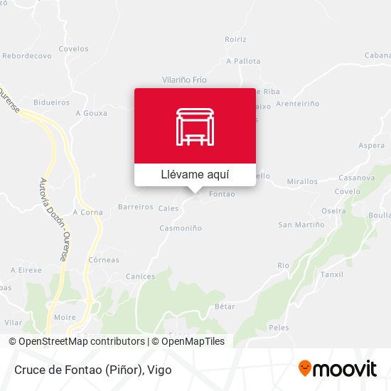 Mapa Cruce de Fontao (Piñor)