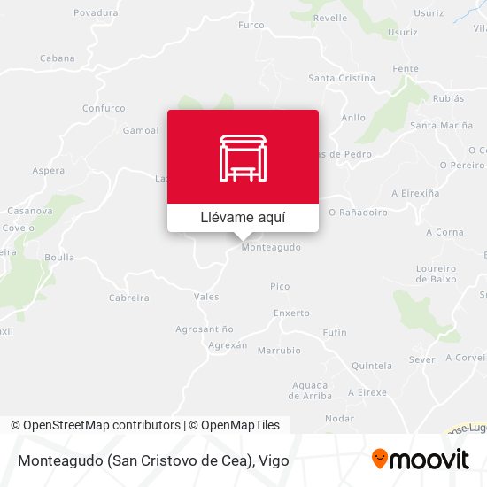 Mapa Monteagudo (San Cristovo de Cea)