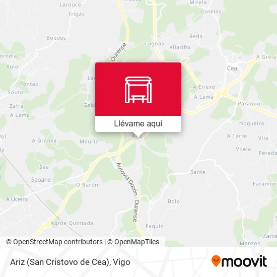 Mapa Ariz (San Cristovo de Cea)