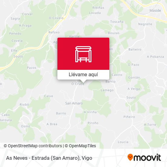 Mapa As Neves - Estrada (San Amaro)