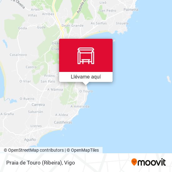 Mapa Praia de Touro (Ribeira)