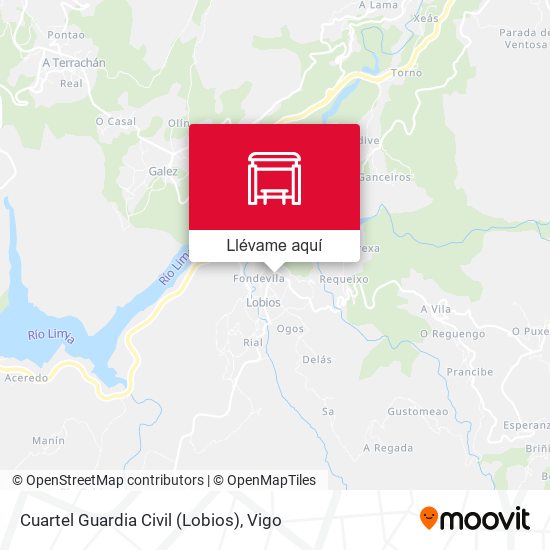 Mapa Cuartel Guardia Civil (Lobios)
