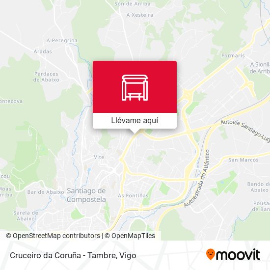 Mapa Cruceiro da Coruña - Tambre