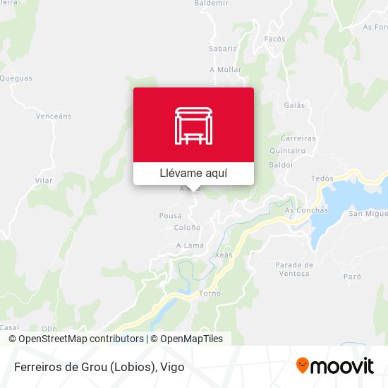 Mapa Ferreiros de Grou (Lobios)
