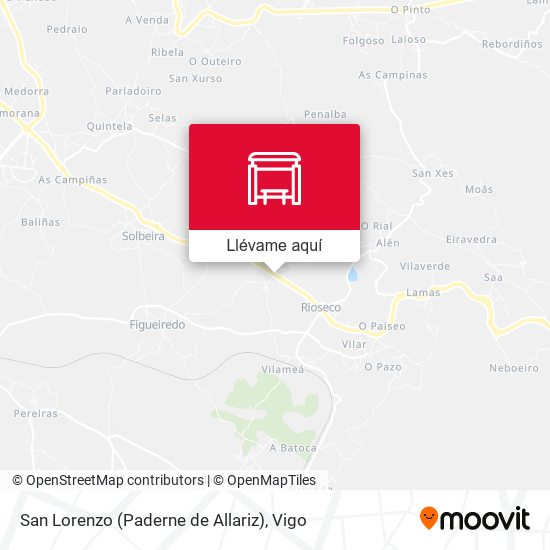 Mapa San Lorenzo (Paderne de Allariz)