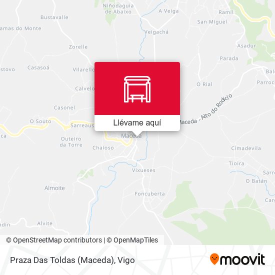 Mapa Praza Das Toldas (Maceda)