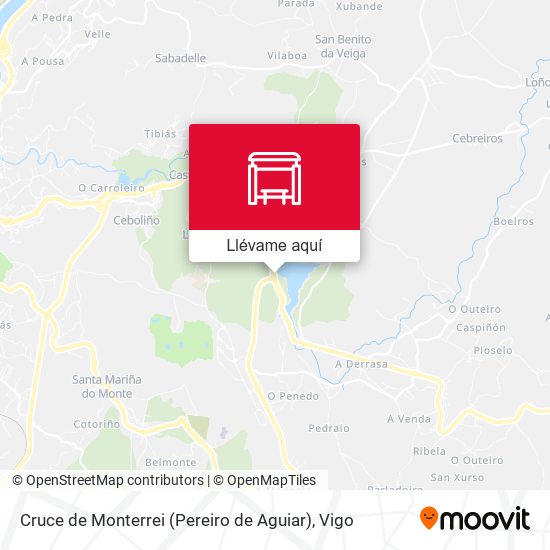 Mapa Cruce de Monterrei (Pereiro de Aguiar)