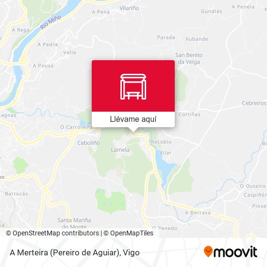 Mapa A Merteira (Pereiro de Aguiar)