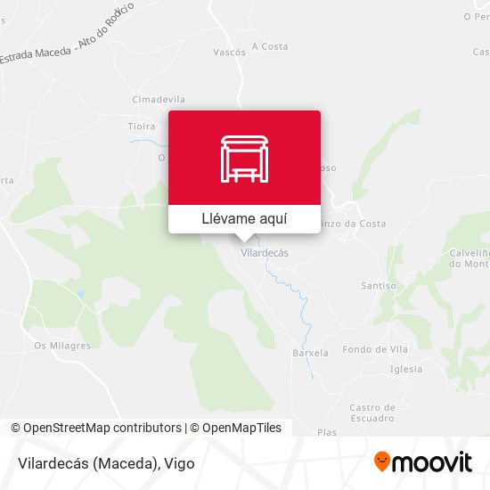 Mapa Vilardecás (Maceda)