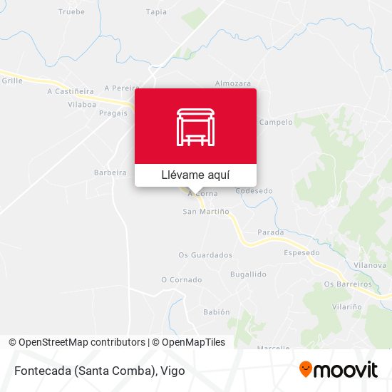 Mapa Fontecada (Santa Comba)