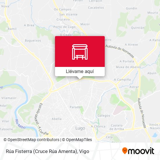Mapa Rúa Fisterra (Cruce Rúa Amenta)
