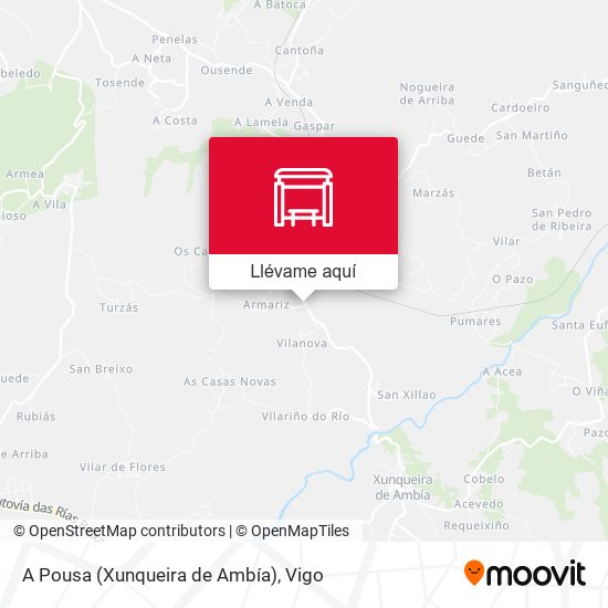 Mapa A Pousa (Xunqueira de Ambía)